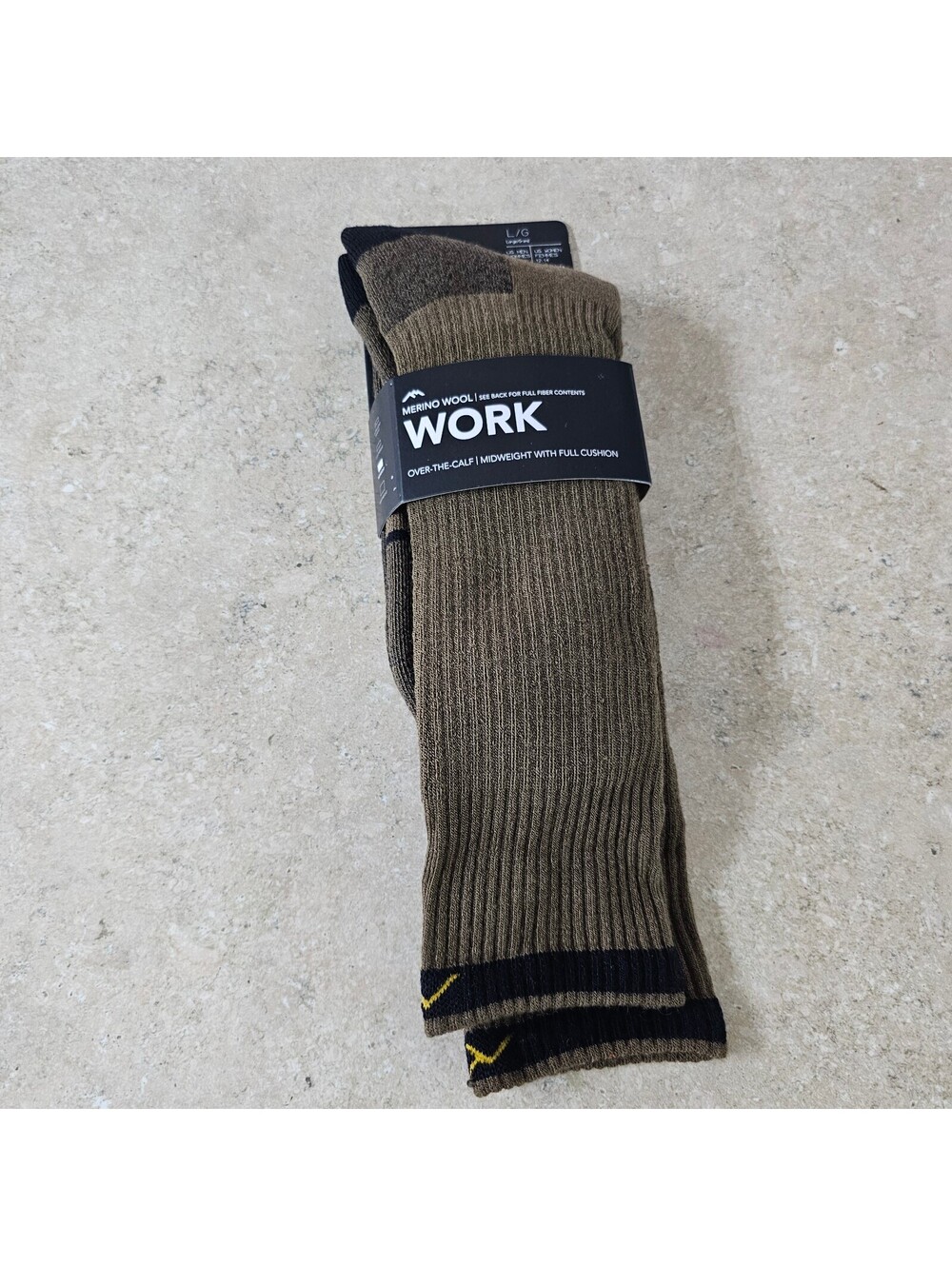 Darn Tough Vermont Over-the-Calf Merino Wool Work Socks - Large